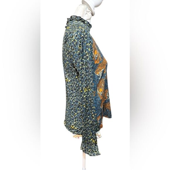 anthropologie conditions apply isaria cheetah print blouse - Picture 3 of 5